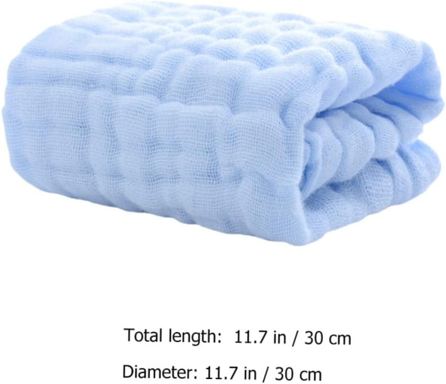 Hemoton 5pcs Boy Girl Cotton Face Towels Multi-Layer Soft Absorbent Burp Towels for Teething Machine Washable Newborn Supplies