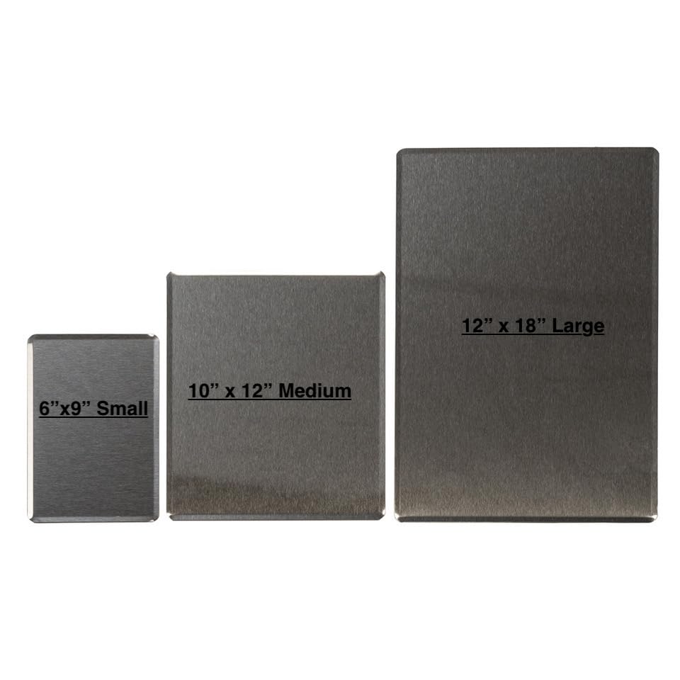 RiversEdge Stainless Steel Cutting Board 10 x 12 with Formed Edges, Medium Size, Made in USA