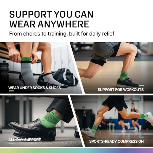 Image of Modvel Foot & Ankle Brace Socks with Adjustable Support Strap - Compression Sleeve for Sprained Ankle, Plantar Fasciitis Relief Tendonitis & Arthritis, Stabilizing Foot & Ankle Support for Women & Men