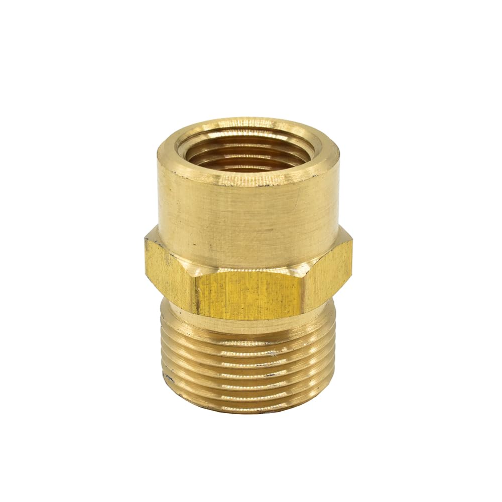 Interstate PneumaticsPW7150 Pressure Washer M22 x 1/4 inch FNPT Brass Adapter, 4000 PSI