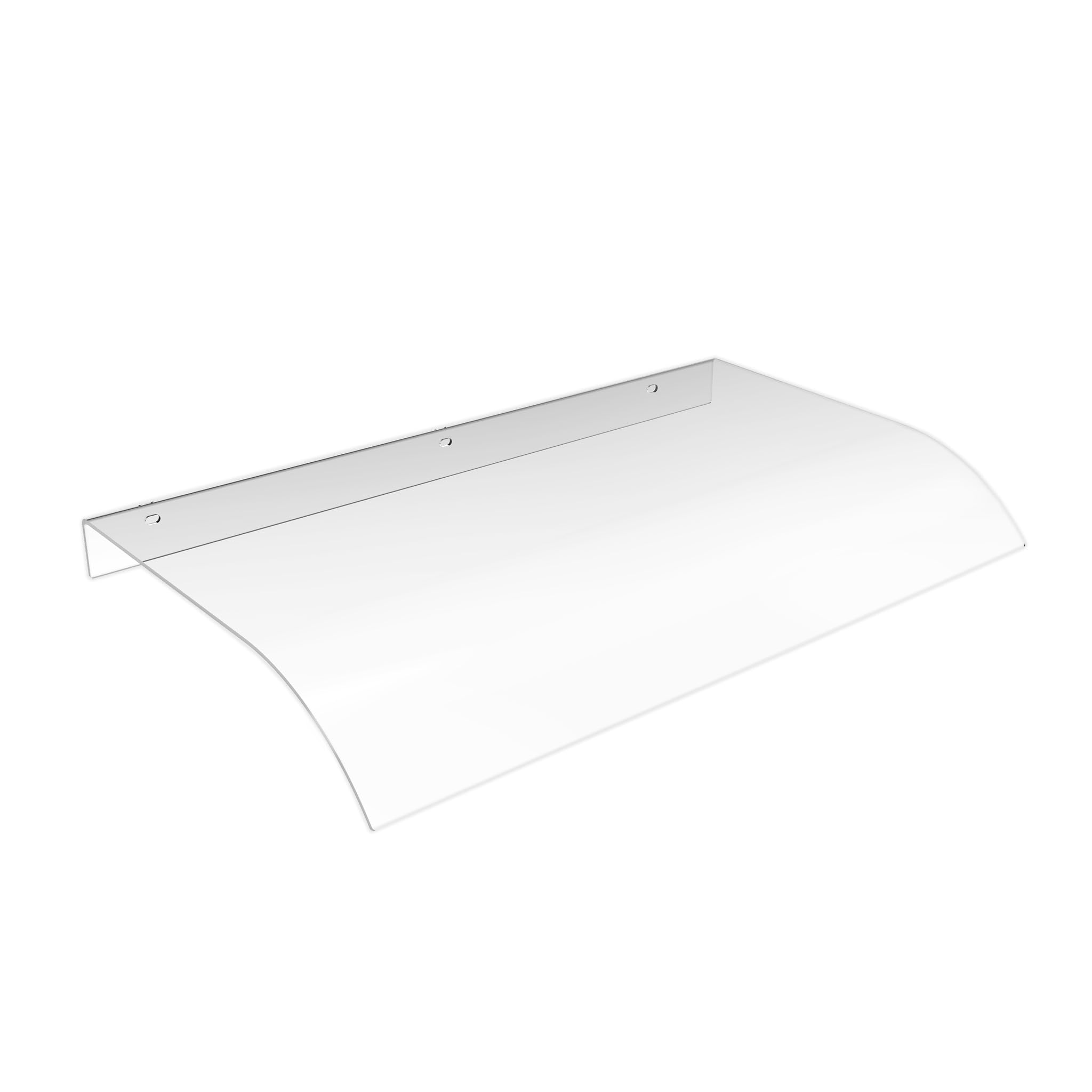 Yunvin Front Door Canopy 50x80cm Rain Shelter Outdoor Awning Porch Canopy Wall Mounted with Reserved Holes 3.5mm Thick Transparent PET Arched Roof Cover for Patio Window Door