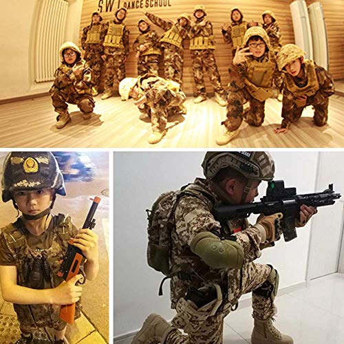 Toyfun Kids Tactical Vest Kit Woodland Camo Combat Assault Waistcoat Army/Military/Police Style, Adjustable And Multi-Colors #TOP1