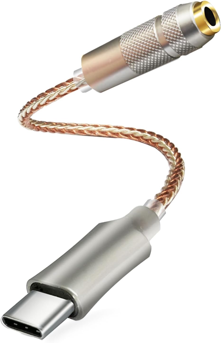 USB C 3.5mm Decoding Digital Hearing Decoding with Earphone Amplifier for Mobile Devices and Tablets
