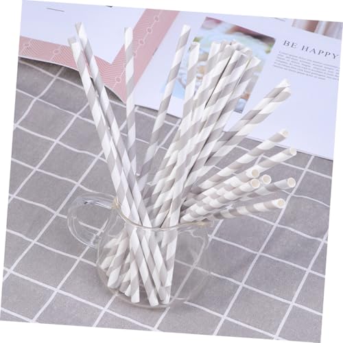Pitillos desechables de papel gris 19 cm 200 pcs miniatura 6