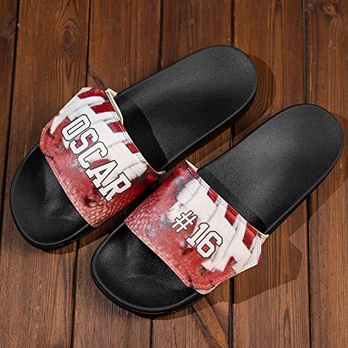 Custom Name & Number Sport Slides for Men Women, Indoor & Outdoor Beach Comfort Casual Sandals With Adjustable Upper4
