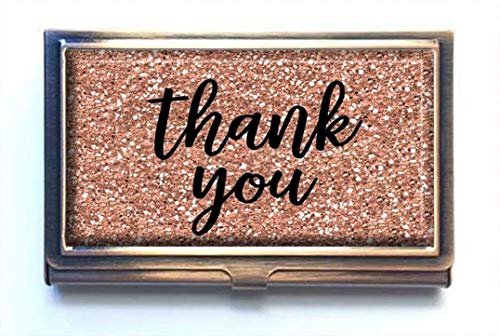 jkfgweeryhrt Thank You Custom Tragbare Business Bank Name Card Case Halter Box Tasche Kreditkarte ID Geldbörse Cover