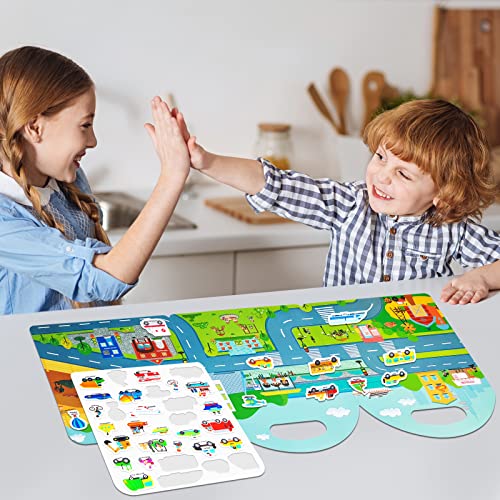 Jelly Stickers Book For Kids 2-4，Reusable Stickers Book For Toddlers，36Pcs Animals Stickers ，Quiet Busy Book Preschool Learning Activities For Toddlers Ages 3-6 #TOP5