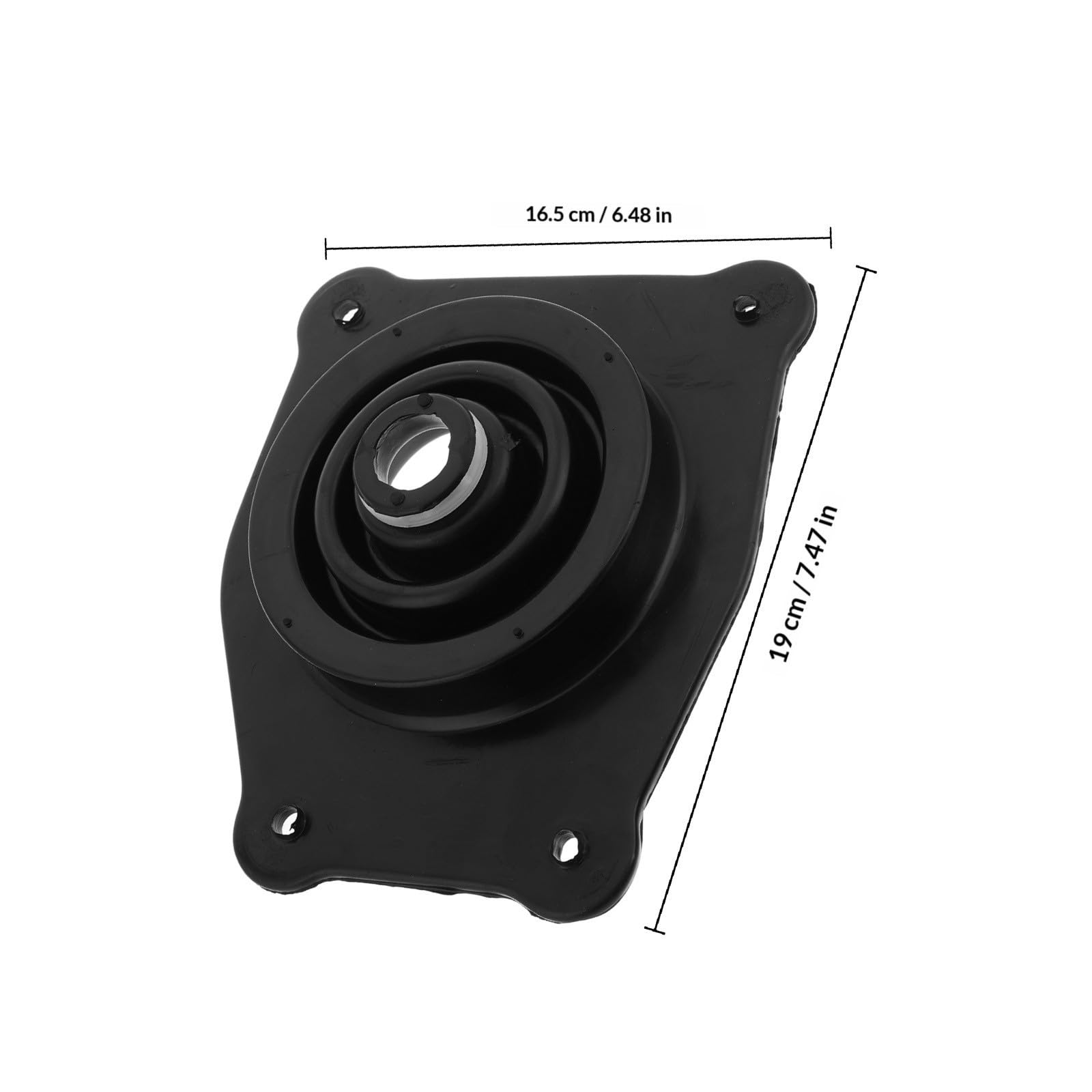 WOONEKY Schalthebelabdeckung Schwarz aus Gummi 2 Stück