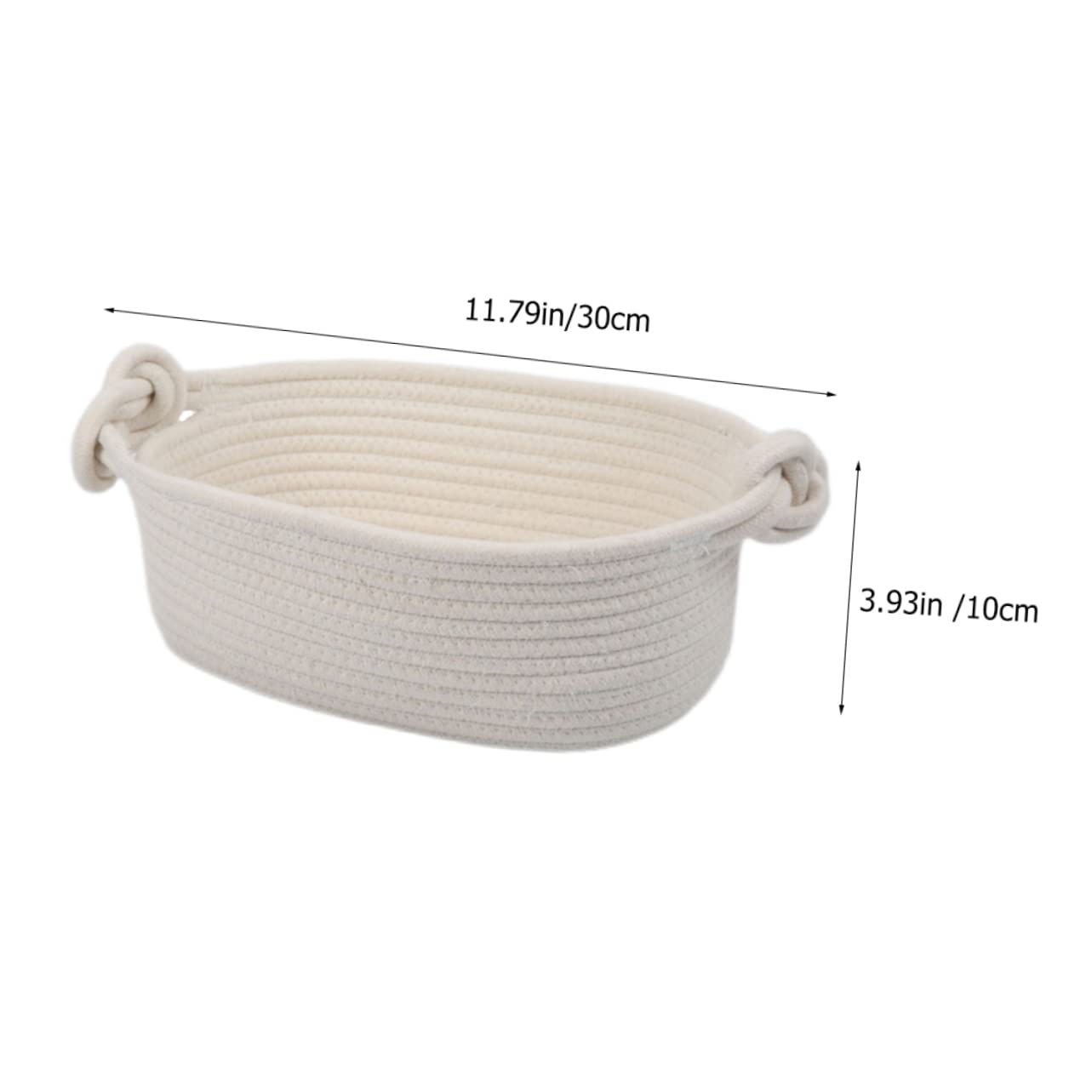 Mobestech Cotton Rope Decorative Woven Basket Stylish Storage for Home Nursery Versatile Cloth Bin with Handles for Organizing Blankets More