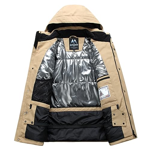Conjunto de jaqueta e calça de esqui masculino à prova d'água, à prova de vento, roupa de neve para