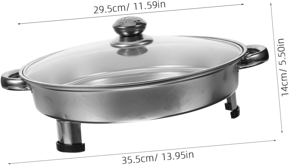 Stainless Steel Rectangular Grilled Fish Roasting Pan with Handle Buffet Warming Dish for Restaurants and Outdoor Cooking Multi-use Kitchen Food Container