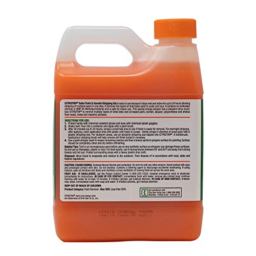 Citristrip Qcsg801 Paint & Varnish Stripping Gel, 1 Quarts (Pack Of 1), Orange #TOP1