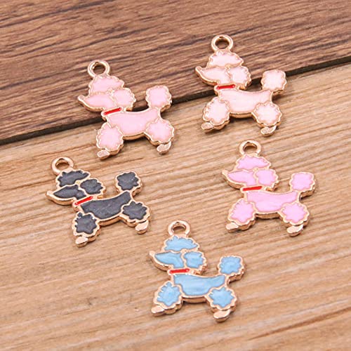 ZHANGOO 40 stücke 16 * 21mm 5 Farbe Legierung Metall Tropfen Öl Haustier Hund Charms Tier Anhänger Für DIY Armband Halskette Herstellung Cover