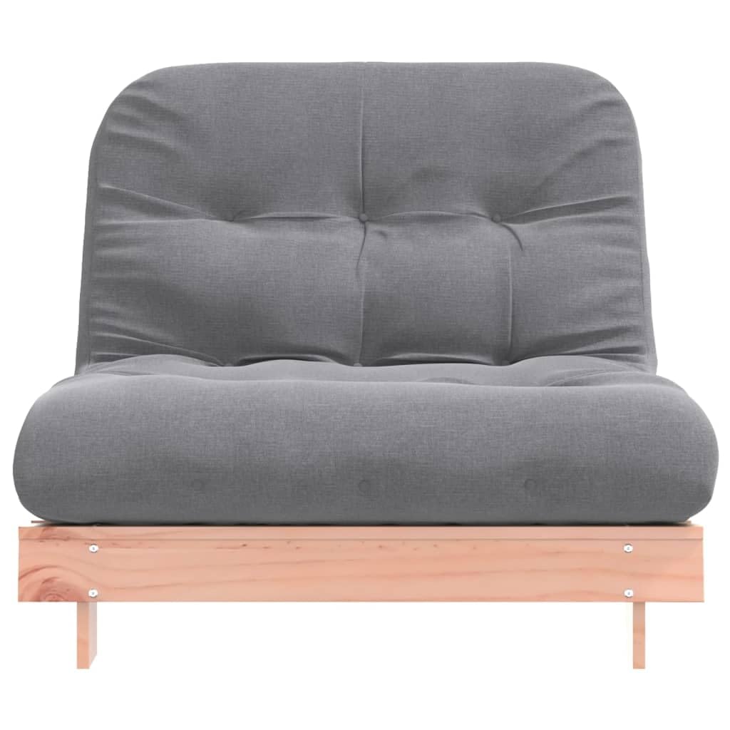 vidaXL Canapé-lit Futon avec Matelas 100x206x11 cm en Bois Massif Douglas, Futon Japonais, Lit de Sol