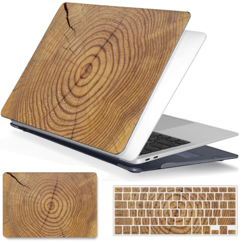Funda MacBook Air 15 pulgadas M5 M4 M3 M2 carcasa madera y cubre teclado