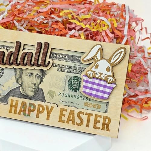 Easter Money Holder, Easter Basket Stuffers With 3 Bunny Tags, Easter Gifts for Teens, Easter Gifts for Adults, Money Holder for Gift, Easter Bunny Money Gift4