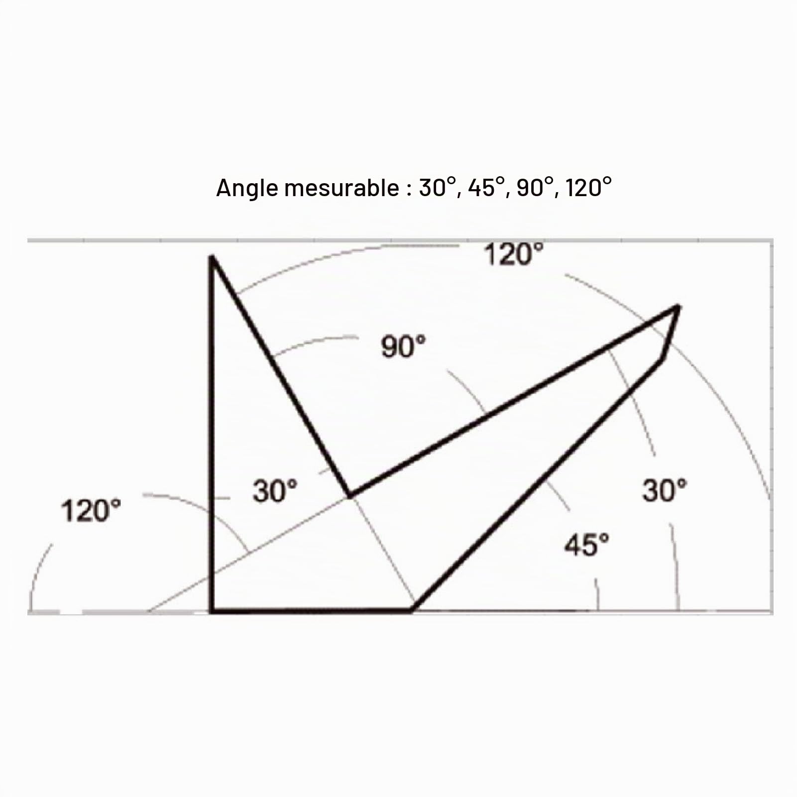 Équerre à Onglet Multi-angles 30 45 90 120 Degrés Équerre D'ingénieur Équerre à Onglet D'angle en Acier au Carbone avec Base Normes Industrielles Construction Haut de Gamme