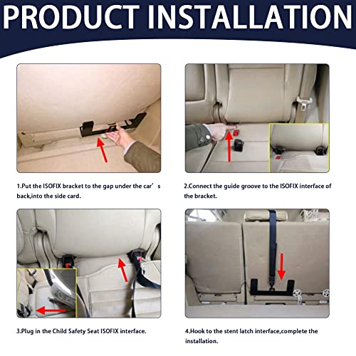 Hozhem Car Isofix Mount Bracket Child Safety Seat Mount Bracket Universal Steel Latch Interface For Isofix Belt Connector 1Pc #TOP5