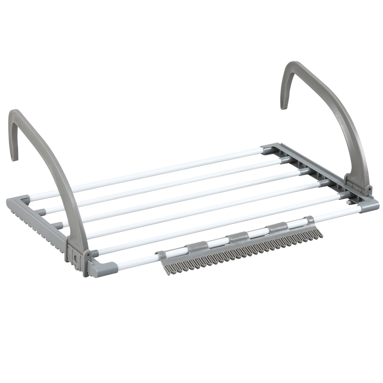 B&Q -  Foldable 5 Bar Radiator Clothes Airer Rack With Sock ClipsAdjustable Arms3.5M Laundry Drying Rack