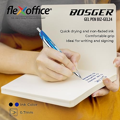 Bolígrafos de Gel FLEXOFFICE Azul Punta Fina 0.7mm Pack 10 miniatura 6