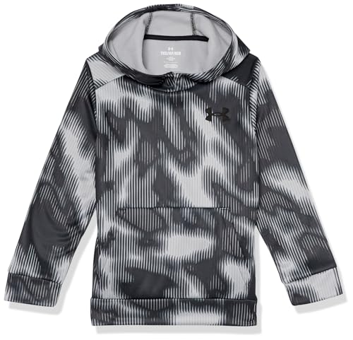 Sweat à capuche Under Armour Boys Standard Fleece imprimé noir XL pour le quotidien des ados