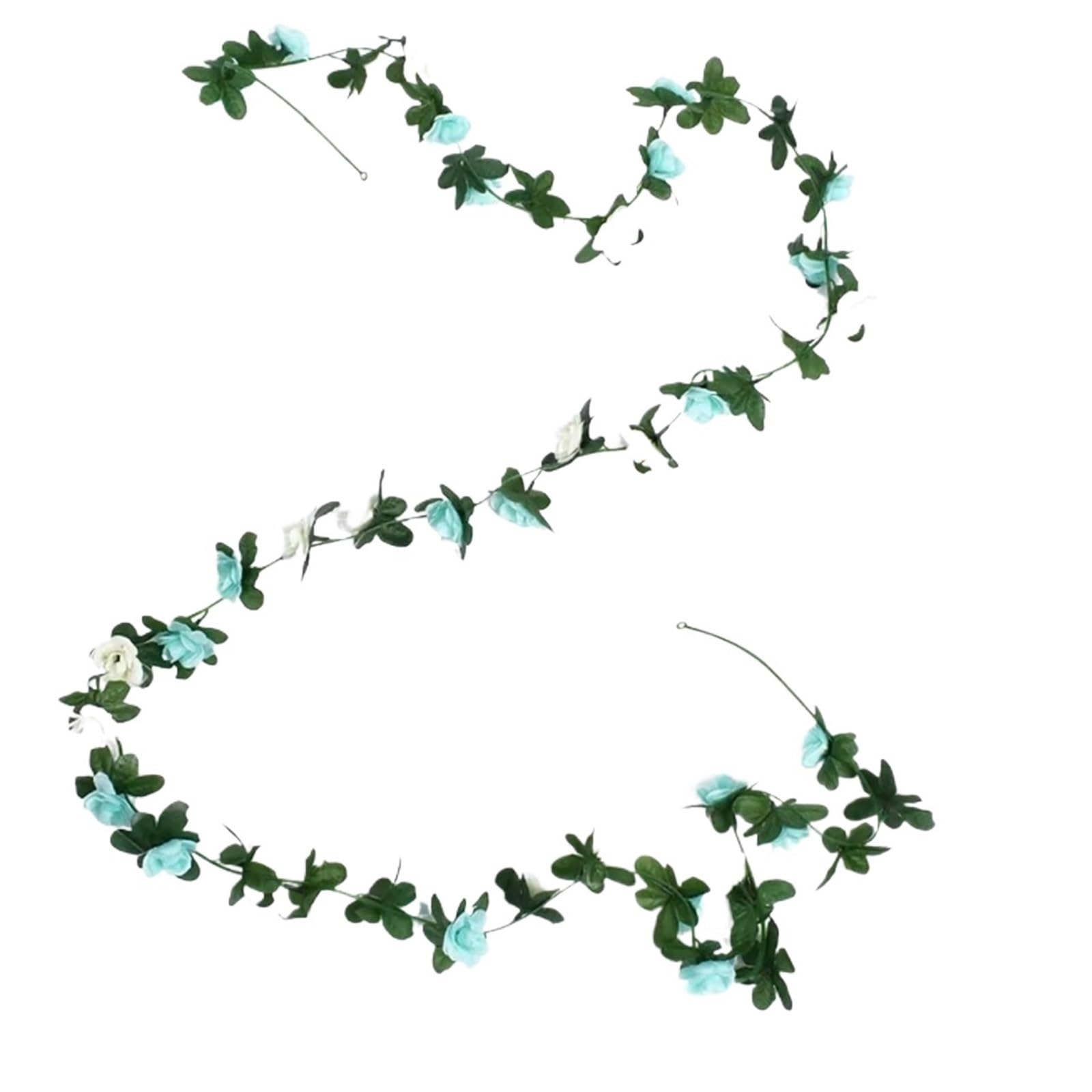 Ayztantine artificial flowers 2.5m Flower Garland Fake Rose Vine Artificial Flowers Hanging Ivy Baskets Wedding Arch Garden Background Decor