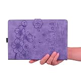 Succtopy Etui na tablet Galaxy Tab A7 10,4 cala 2022/2020 SM-T500/T509/T505/T507/T503 etui ochronne ze skóry PU z funkcją stojaka i uchwytem na rysik do Samsung Galaxy Tab A7 etui, fioletowe