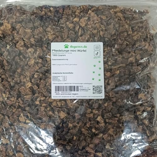 Pferdelunge mini Würfel 1 Kilogramm