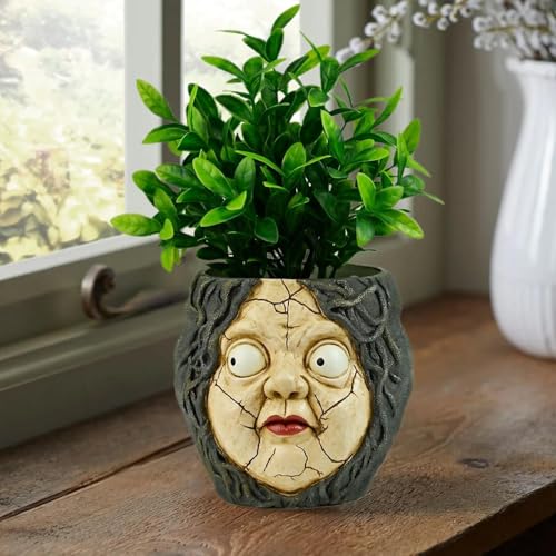Pot en résine abstraite durable pour décoration haut de gamme