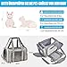 TOFFCAEA Transporttasche für Katze Hund, Hundetransportbox, Faltbare Katzentransportbox, tragbar, 8kg Katzen Hunde Tragebox, für mittelgroße Hunde, Katze (Grau, L 50 x B 34 x H 34 cm)