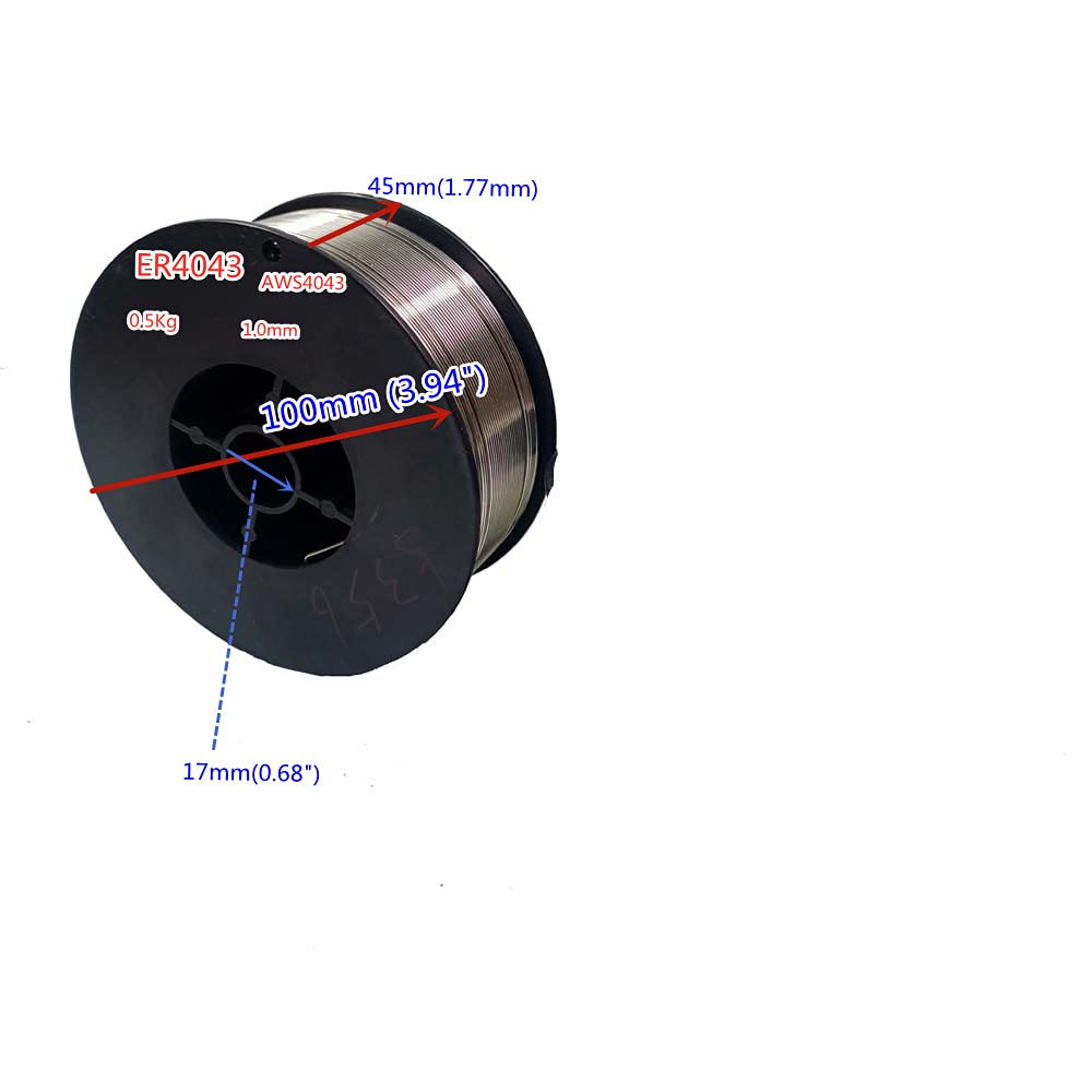 Spawanie drutu aluminiowego, Al-Mg ER4043 Al-Si 0,5 kg średnica 0,8/1,0/1,2 mm, materiał A5.10 ER5356 drut spawalniczy, (rozmiar: ER4043 AlSi 0,8 mm)