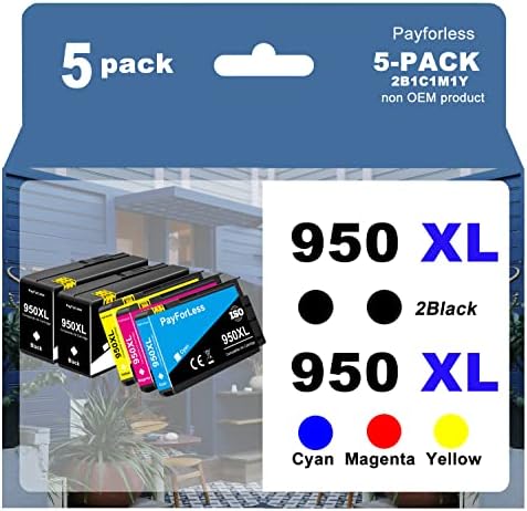 5x Replacement Ink Cartridges For HP 950XL 951XL OfficeJet Pro 8610 8620 8630 8615 E All In One - Foto 5