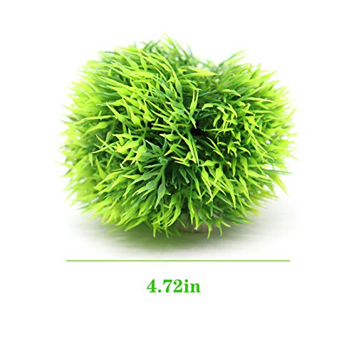 Besimple 4 Pack Aquarium Plastic Plants Grass Ball, Artificial Marimo Balls Green Water Plants Fish Tank Decorations #TOP3