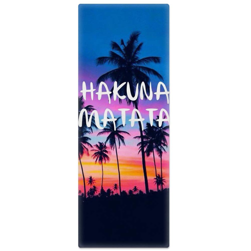 Alfombrilla de yoga POLERO de 1/4 pulgadas, antideslizante, respetuosa con el medio ambiente, esterilla de fitness para yoga, pilates y ejercicios de suelo, Mujer, hawaii
