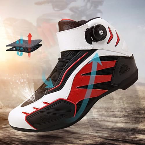 Botas curtas para motocicleta primavera verão homens mulheres cavaleiros sapatos de corrida de carro