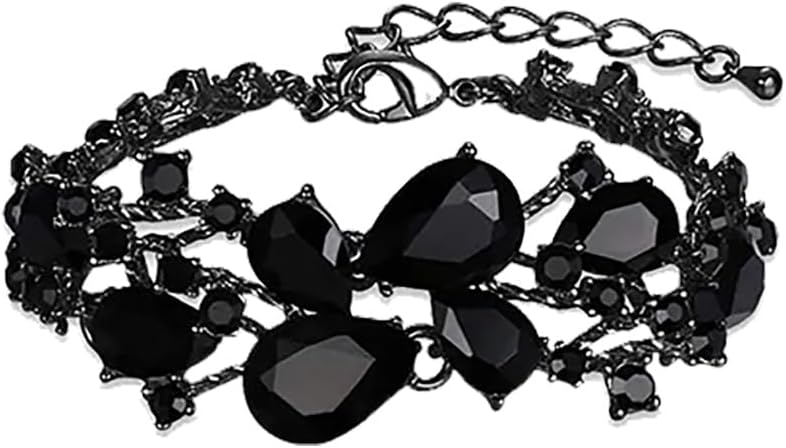 Crystal Bridal Jewelry Set, Floral Statement Necklace, Earrings, Bracelet, Wedding Accessories - Image 5