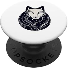 Happy Wolf Smiling Wolf Fun Wolf Design PopSockets Swappable PopGrip