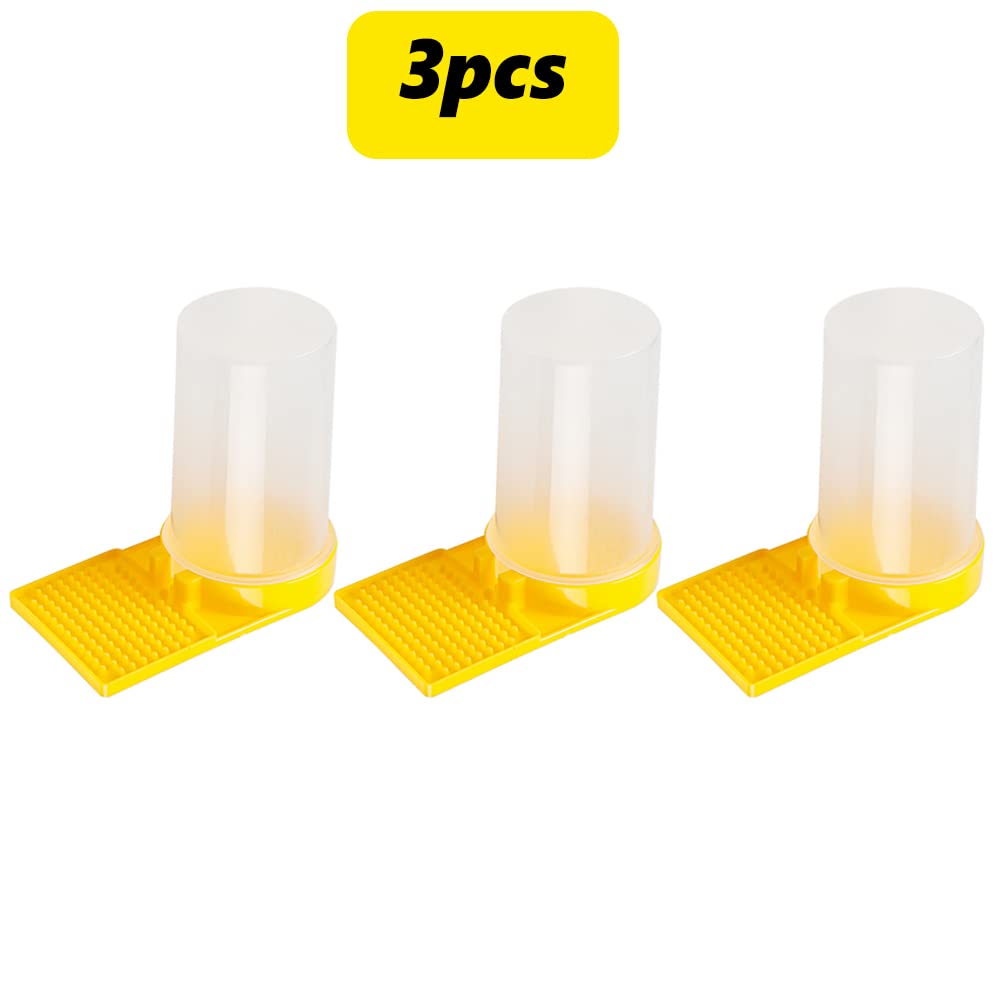 Distributeur d'eau d'Abeilles 3 Pièces Distributeur D'eau D'apiculture Mangeoire Eau Mangeoire à miel D'abeillesDistributeur d'eau d'Abeilles en Plastique pour entrées de ruche