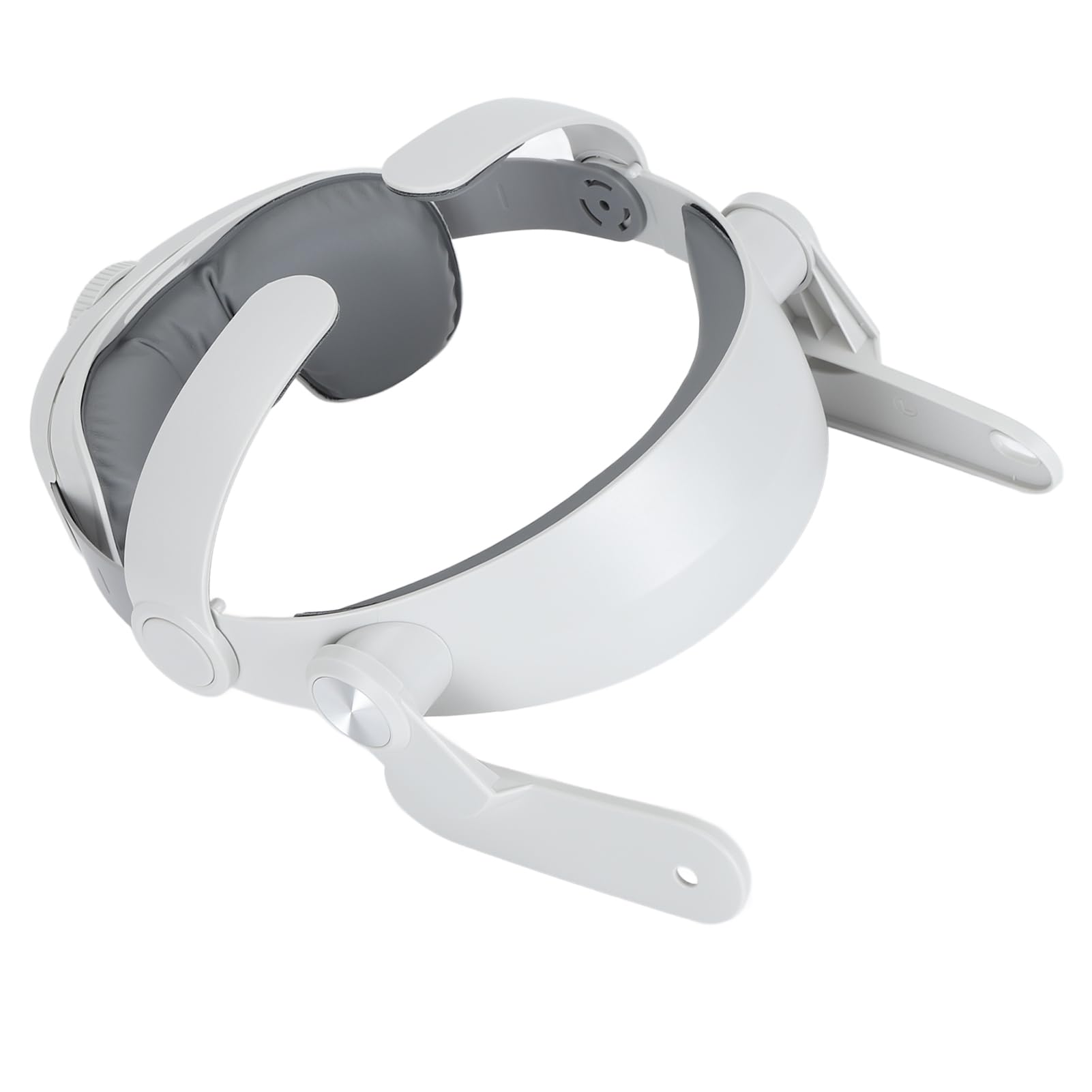 Sangle de tête VR, Poids d'équilibre réglable, Bandeau de Protection avec Coussin de tête pour Les Joueurs, Confort, Blanc grisâtre