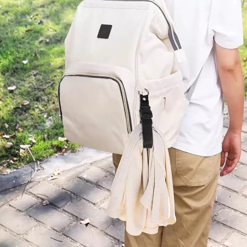 Ouligay 2 Stück Add A Bag Gepäckgurte, Luggage Strap for Jacket Bags, Jackenhalter Rucksack Verstellbare Gepäckgurte für Taschen, Machen Sie Ihre Hände Frei Add A Bag Strap Reisezubehör, Schwarz