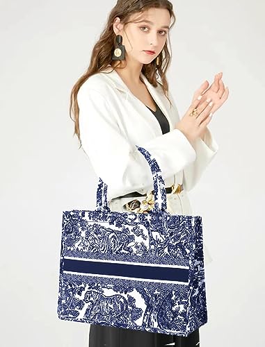 Bolso Tote de moda luxury de algodón y lino miniatura 2