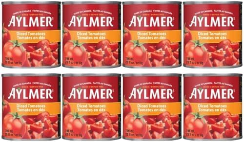 Aylmer Diced Tomatoes, 796 ml, Pack of 8