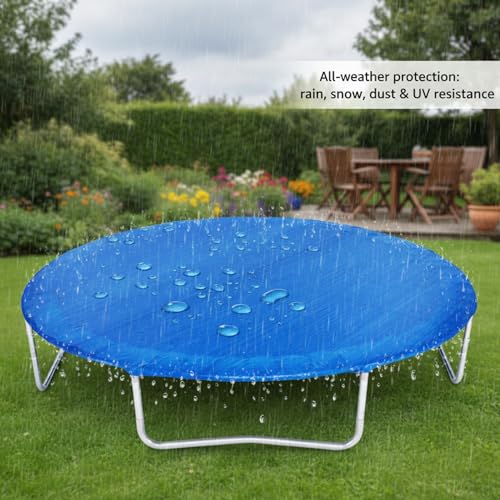 Housse de trampoline 12 pieds bâche anti accumulation eau et débris bleue - 2