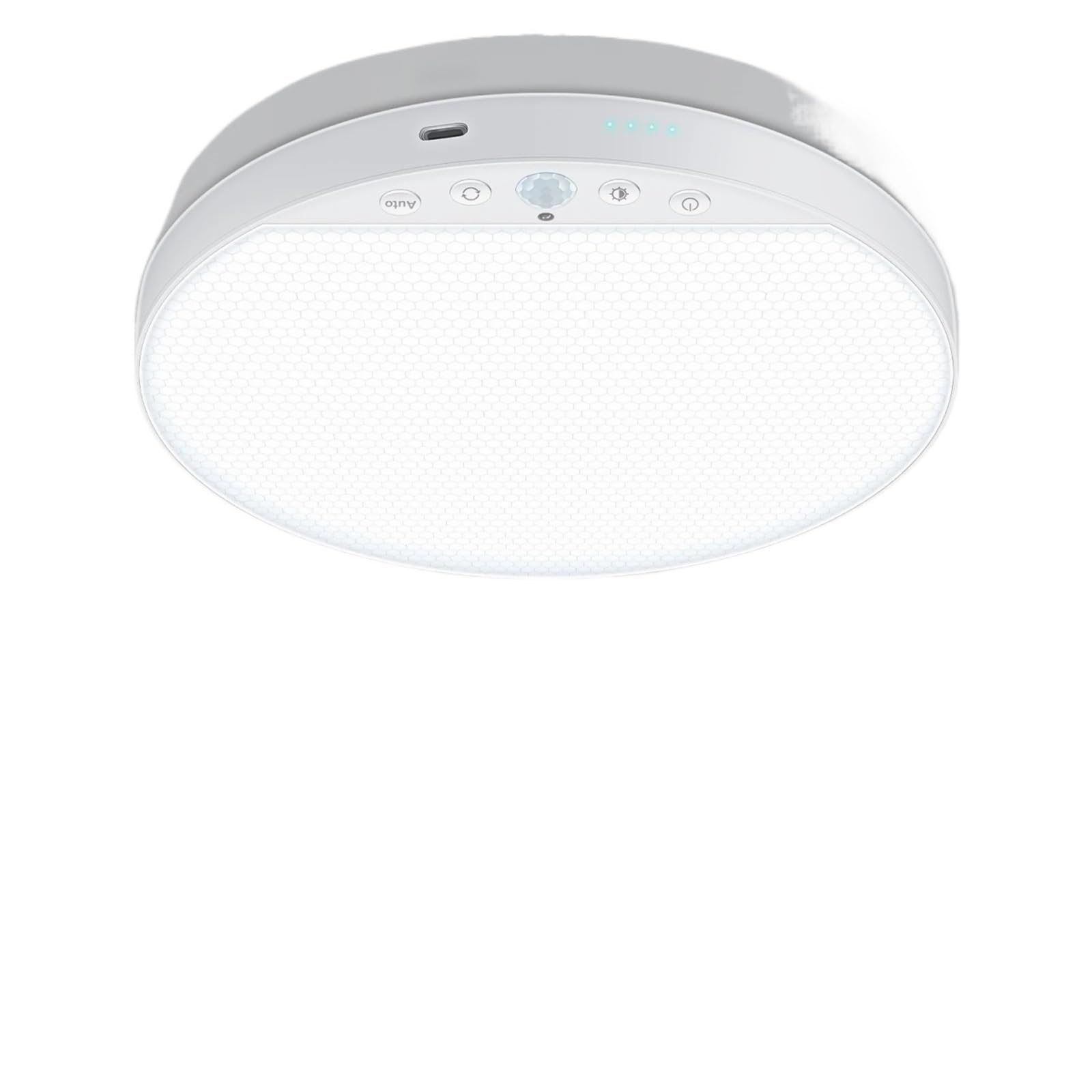 Plafon LED Techo, Luz LED Techo Lámpara de techo con sensor movimiento recargable 8 W y mando a distancia, batería 5000 mAh, LED magnético for ducha, garaje, pasillo, armario(Round Ceiling Light,8W)