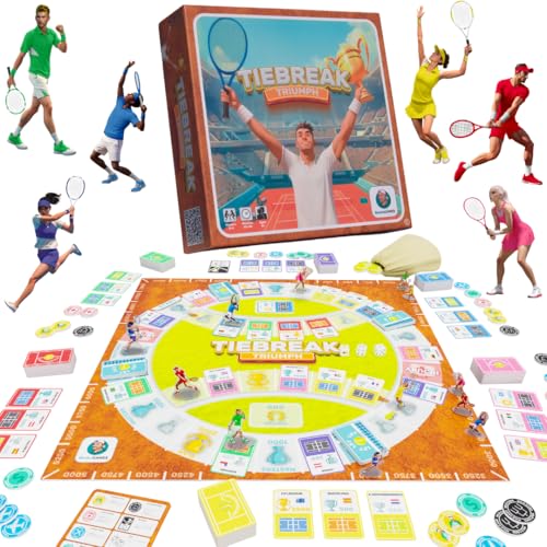 Tiebreak Triumph Tennis Board Game for Kids & Adults | 2 to 6 Players Family Fun | Indoor Tennis...