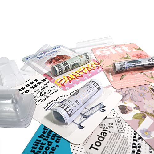 Uptthow Clear Plastic Dome Lip Balm Money Holder Craft Waterproof Rectangle Chapstick Money Cash Pounches Gift With Adhesive Back Card Making-50Packs #TOP2