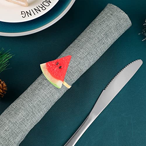 Luozzy 8Pcs Watermelon Napkin Rings Summer Fruit Napkin Rings Holder Table Decorations For Summer Hawaii Party Holiday Daily Dinner Decor #TOP3
