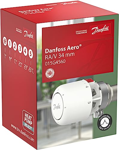 Danfoss Aero RAV click, Thermostatkopf mit eingebautem Sensor, 34 mm Halsdurchmesser