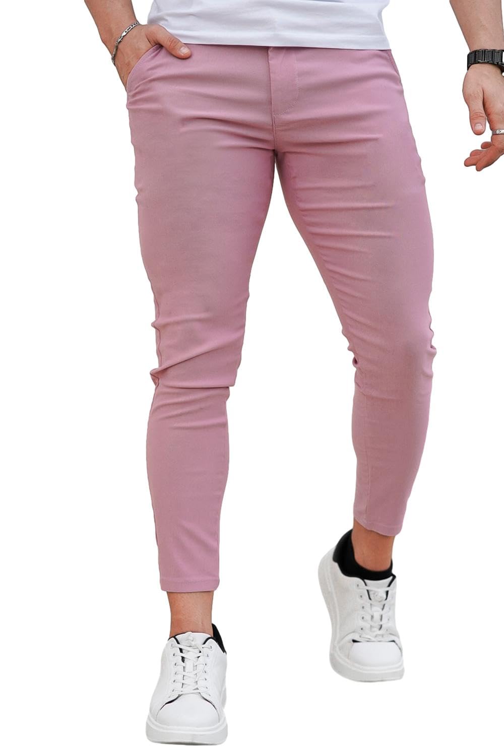 GINGTTO Mens Dress Pants Slim Fit Chino Pants for Men Formal