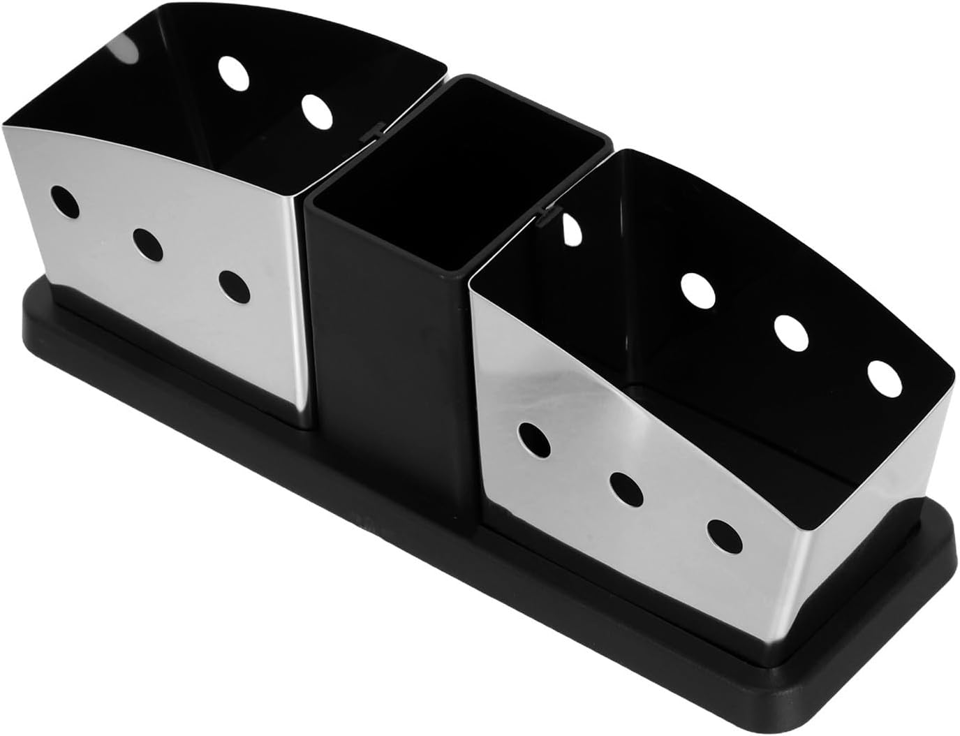 Uonlytech Stainless Steel Coffee Sugar Holder 3 Compartment Organizer